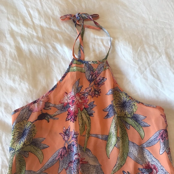Wyldr Tropical Orange Halter Dress - Picture 3 of 5